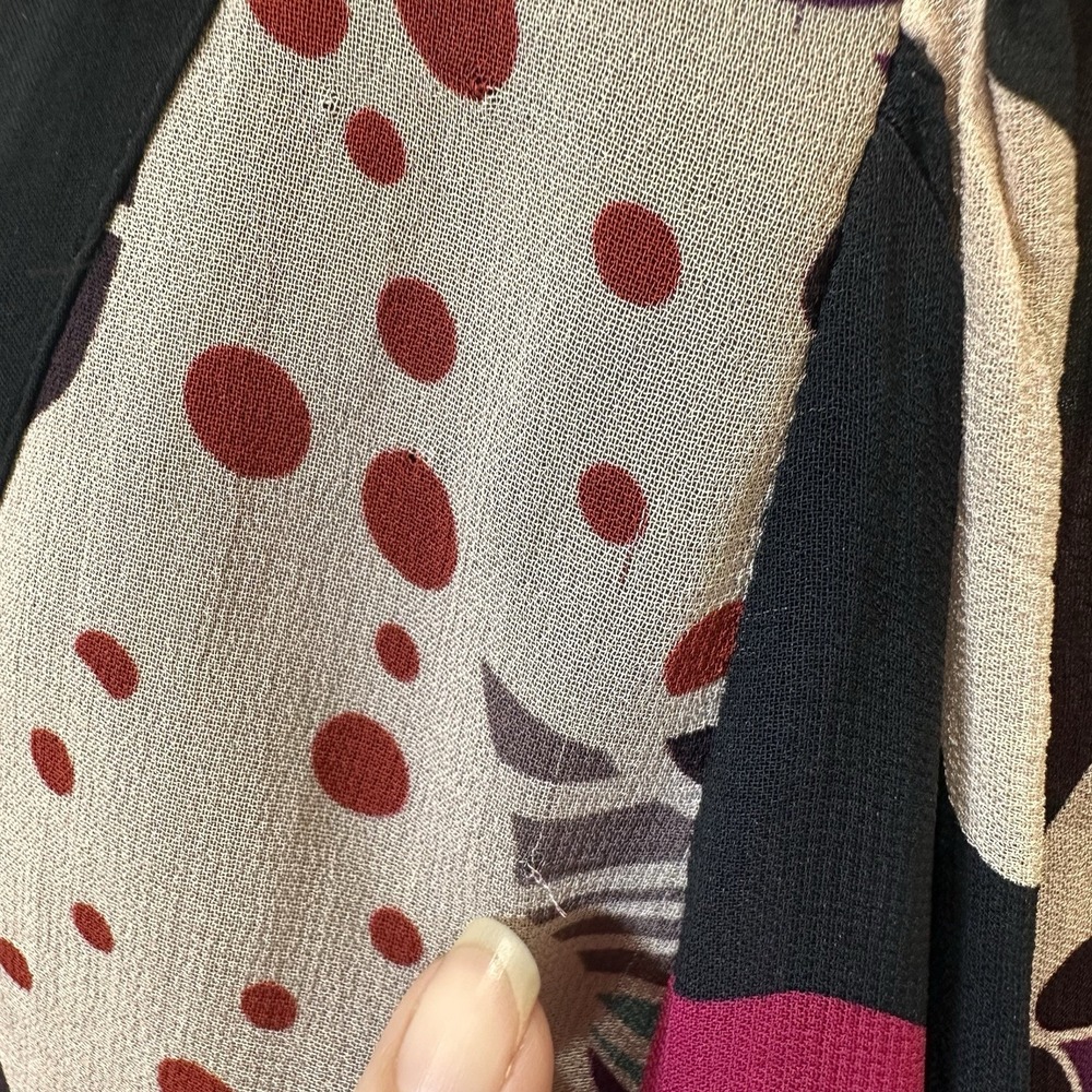 Anthropologie LET ME BE Floral Midi Dress M Flowy‎ Black Purple Party Wedding - Picture 10 of 15